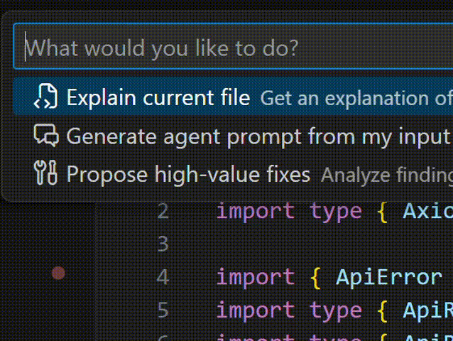 Developer using AI assistant with enhanced context